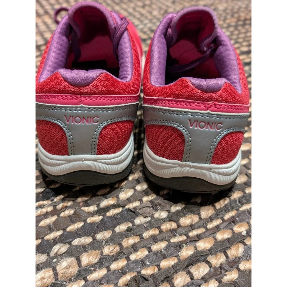 Vionic Venture Walking Shoes Pink Purple Orthotic Sneakers Womens size 7